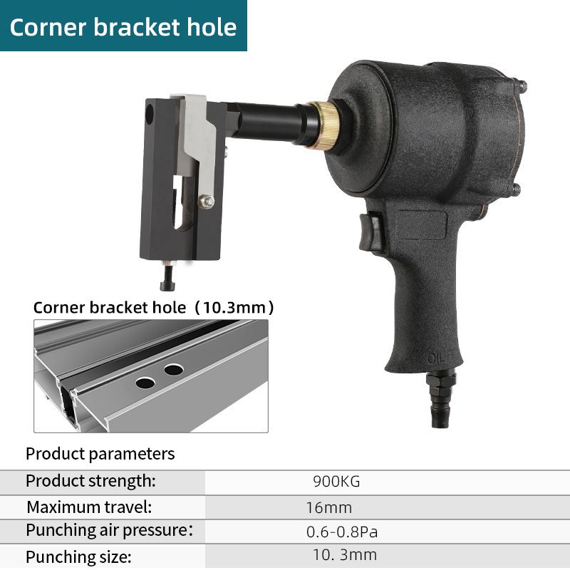 Corner bracket hole-Pneumatic-black
