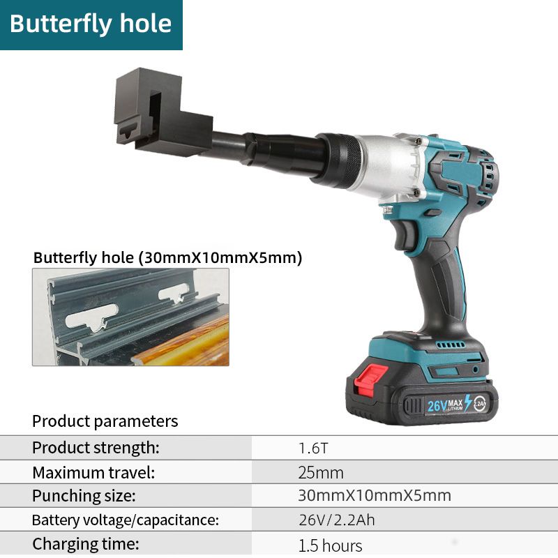 Butterfly hole-Electric-blue