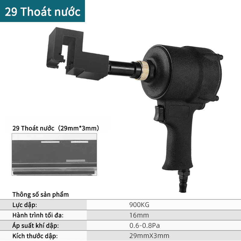 29 Lỗ thoát nước - Loại khí nén - Màu đen