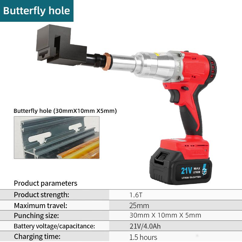 Butterfly hole-Electric-red 1