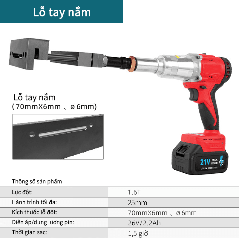 Lỗ tay nắm-Điện-màu đỏ
