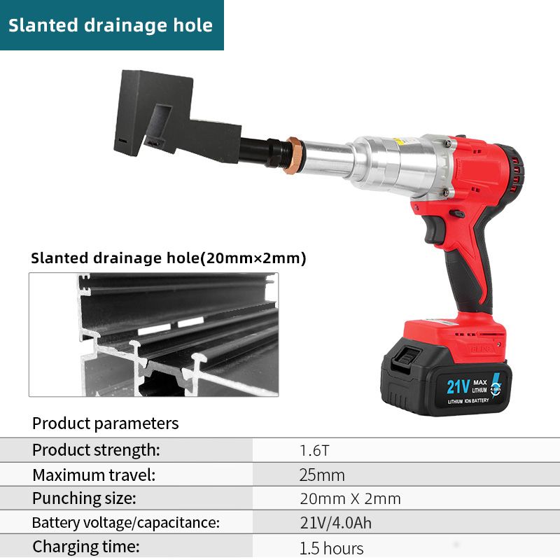 Slanted drainage hole-Electric-red 1