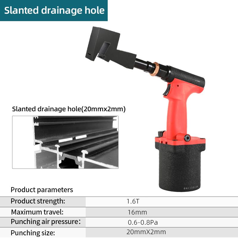 Slanted drainage hole-Pneumatic-red