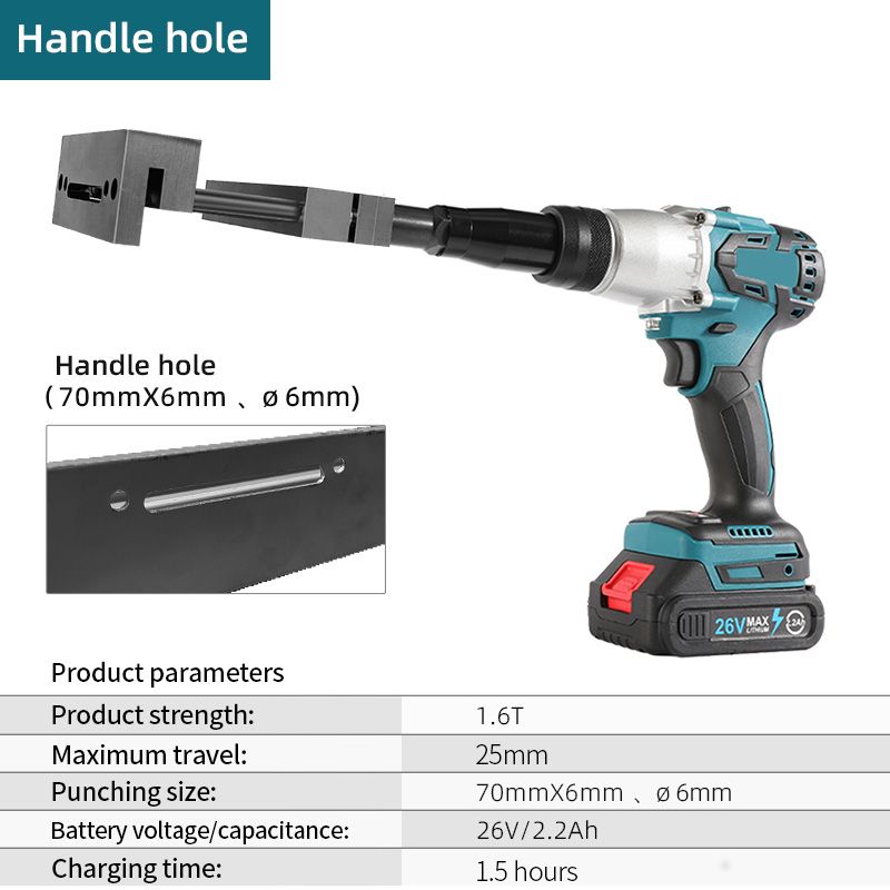 Handle hole-Electric-blue 1
