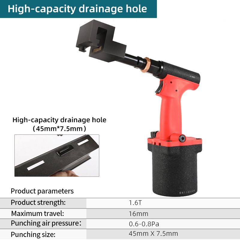 High-capacity drainage hole-Pneumatic-red