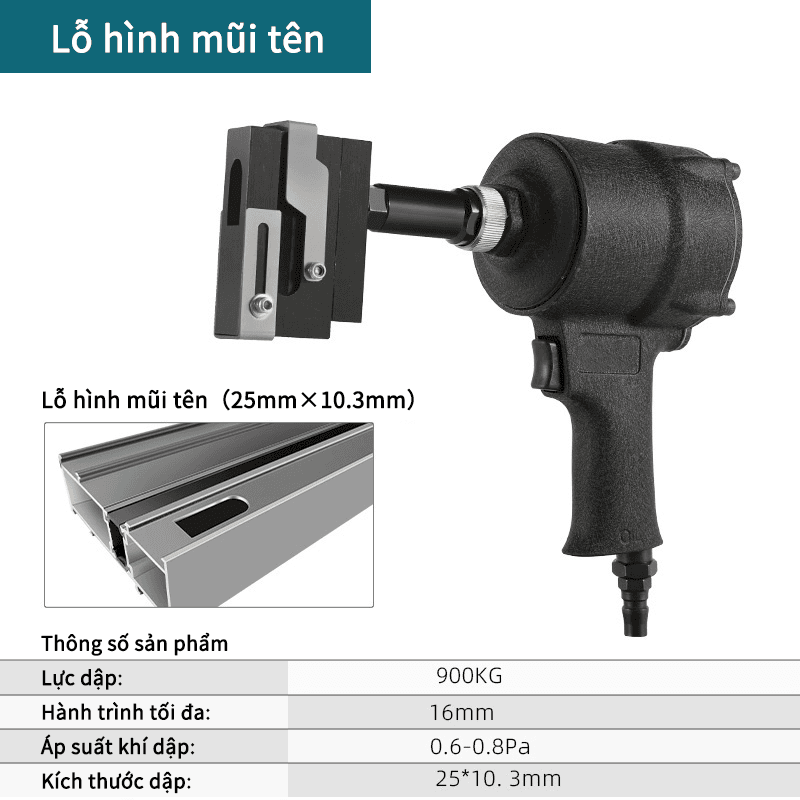 Lỗ hình mũi tên- Loại khí nén - Màu đen
