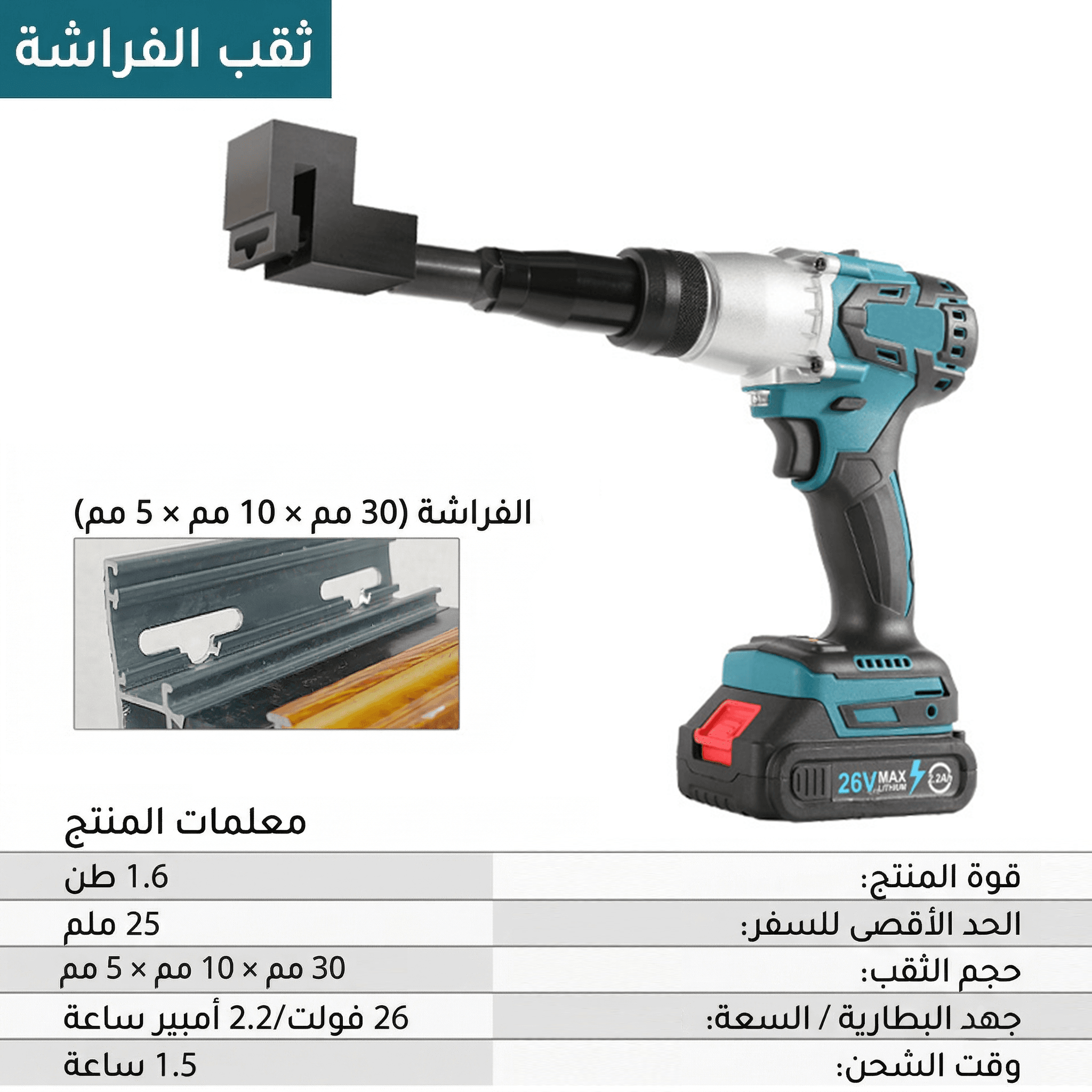 ثقب الفراشة - أزرق كهربائي