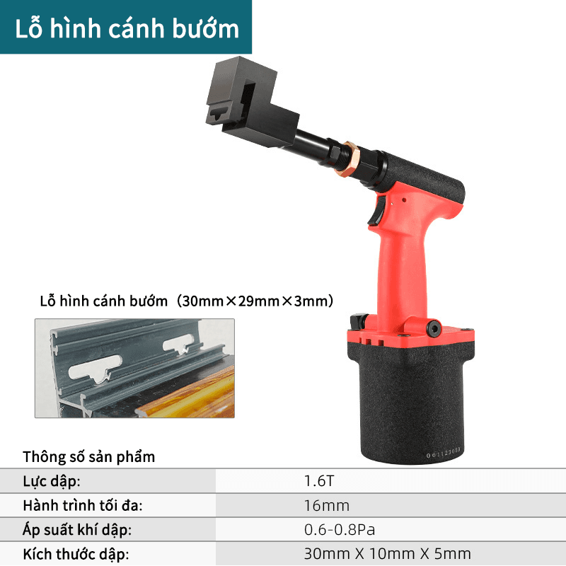Lỗ hình cánh bướm-Khí nén-đỏ