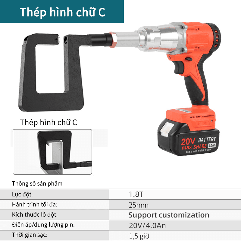 Thép hình chữ C-Điện - màu cam